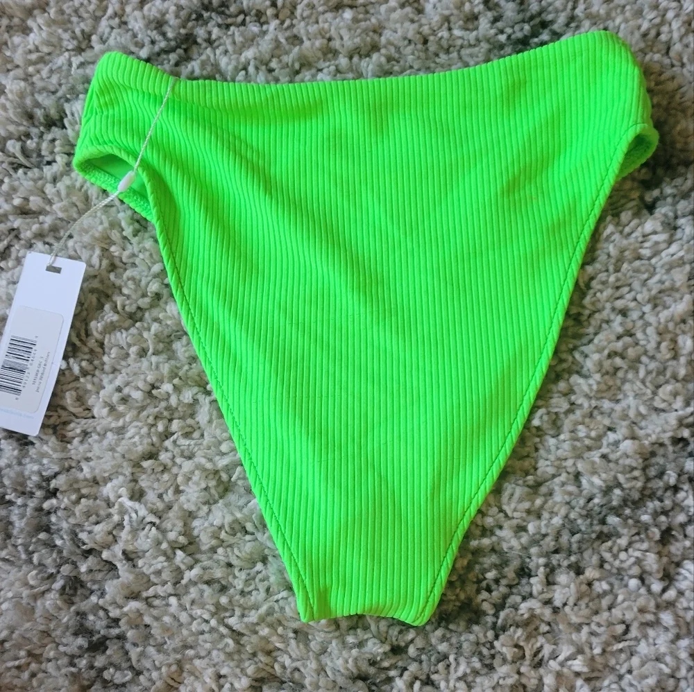 Frankie's Bikinis Jenna Ribbed Bottom Size Small NWT